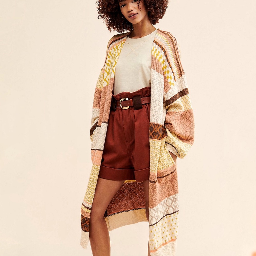 Free People Love and Kisses Long Cardi - Picture 3 of 16